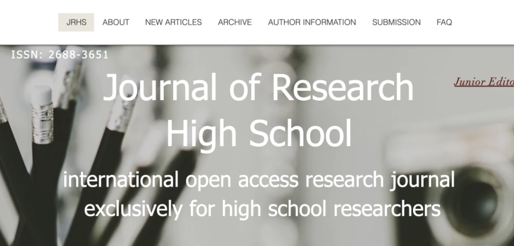 The Journal of Research High School (JRHS)