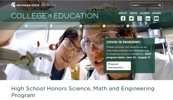 Michigan State University High School Honors Science, Math and Engineering Program